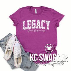 GREAT BEGINNINGS HEATHER MAGENTA BELLA CANVAS TEE