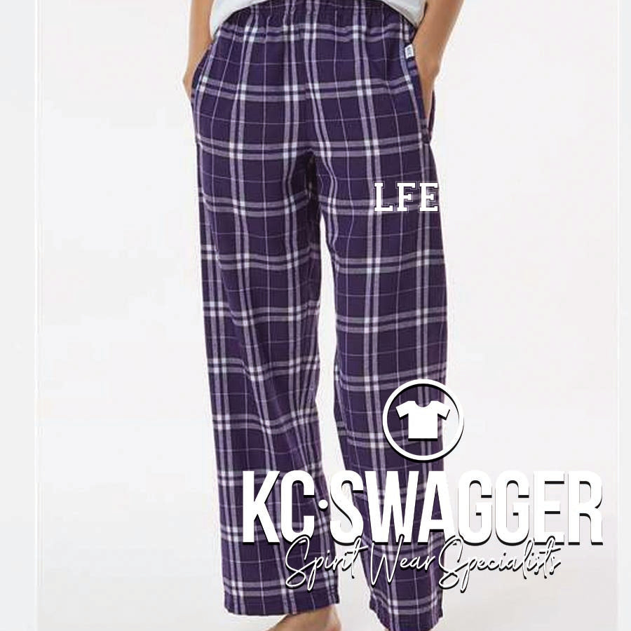 LFE STALLIONS PURPLE PLAID BOXERCRAFT FLANNEL PANTS