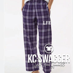LFE STALLIONS PURPLE PLAID BOXERCRAFT FLANNEL PANTS
