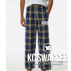 HHE HORNETS NAVY AND GOLD PLAID BOXERCRAFT FLANNEL PANTS
