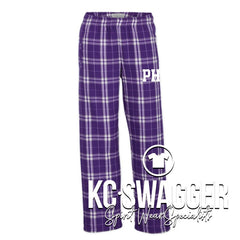 PH ROOSTERS PURPLE PLAID BOXERCRAFT FLANNEL PANTS
