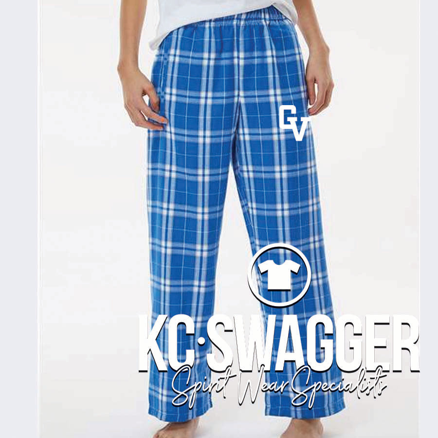 GVNMS EAGLES ROYAL AND SILVER PLAID BOXERCRAFT FLANNEL PANTS