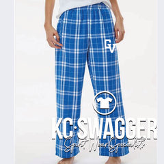 GVNMS EAGLES ROYAL AND SILVER PLAID BOXERCRAFT FLANNEL PANTS