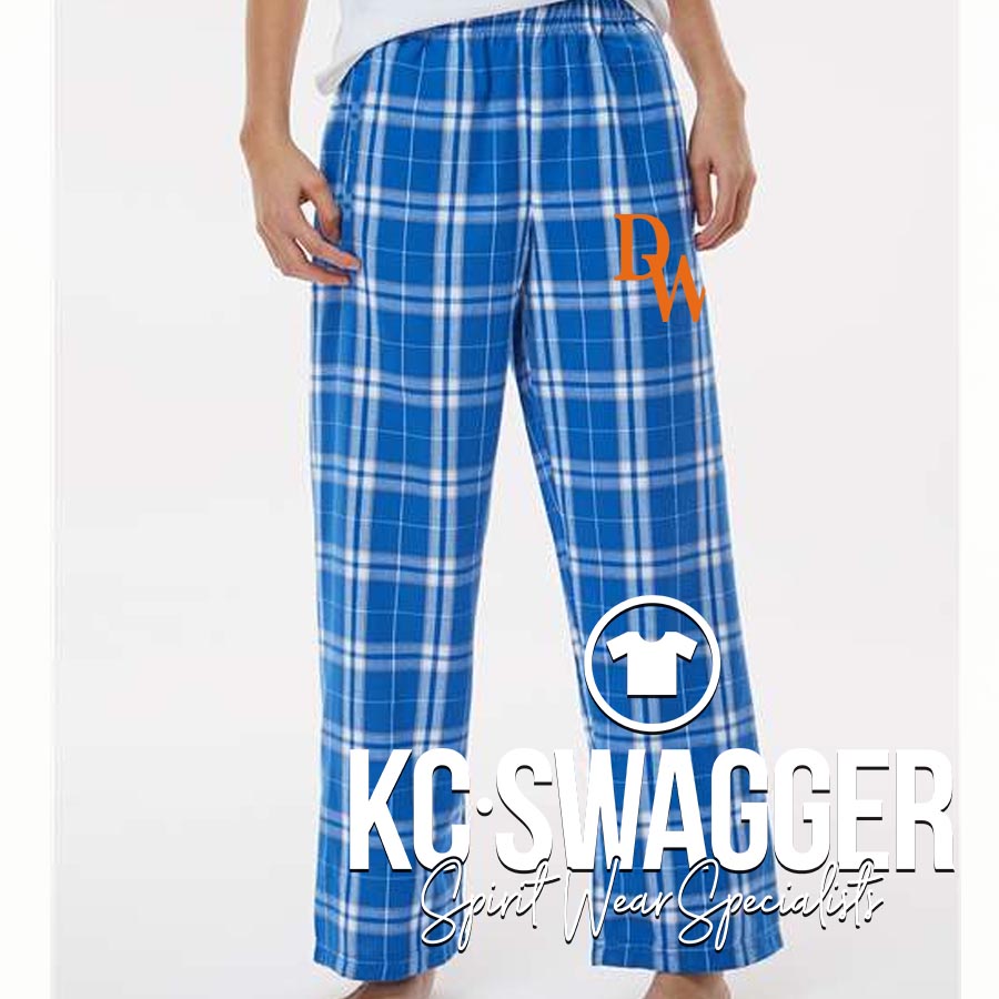 DWMS GATORS BLUE PLAID FLANNEL BOXERCRAFT PANTS