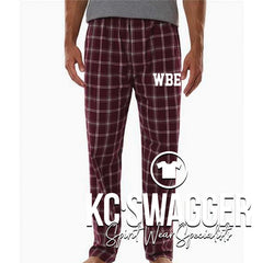 WBE BOBCATS MAROON PLAID BOXERCRAFT FLANNEL PANTS