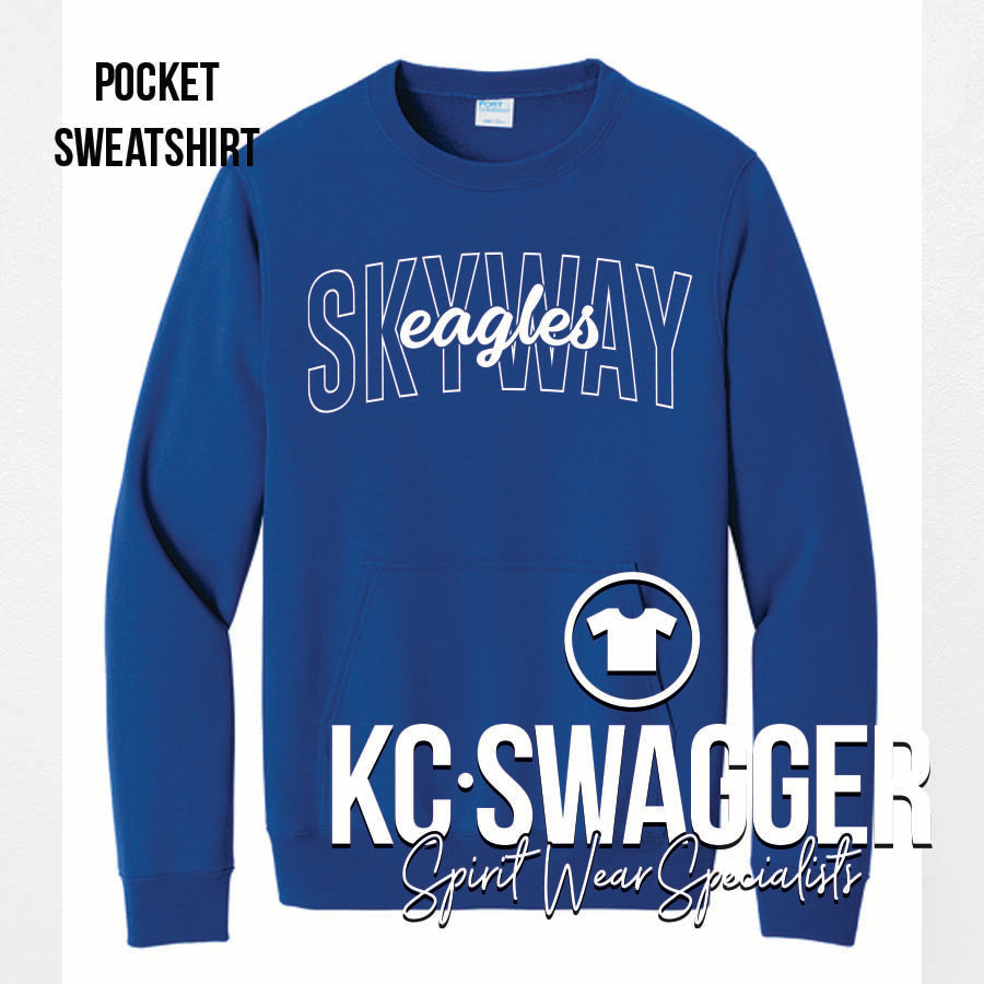 SKYWAY EAGLES ROYAL PORT AND CO POCKET SWEATSHIRT