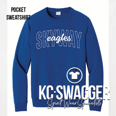SKYWAY EAGLES ROYAL PORT AND CO POCKET SWEATSHIRT