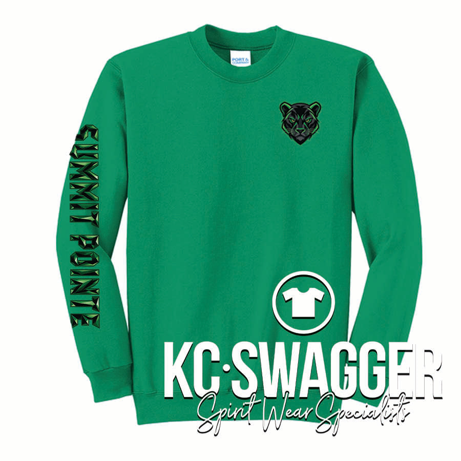 SPE PANTHERS KELLY GREEN PORT AND CO SWEATSHIRT