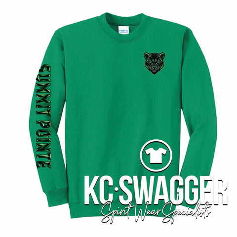 SPE PANTHERS KELLY GREEN PORT AND CO SWEATSHIRT