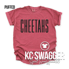 CLE CHEETAHS CRIMSON COMFORT COLORS TEE