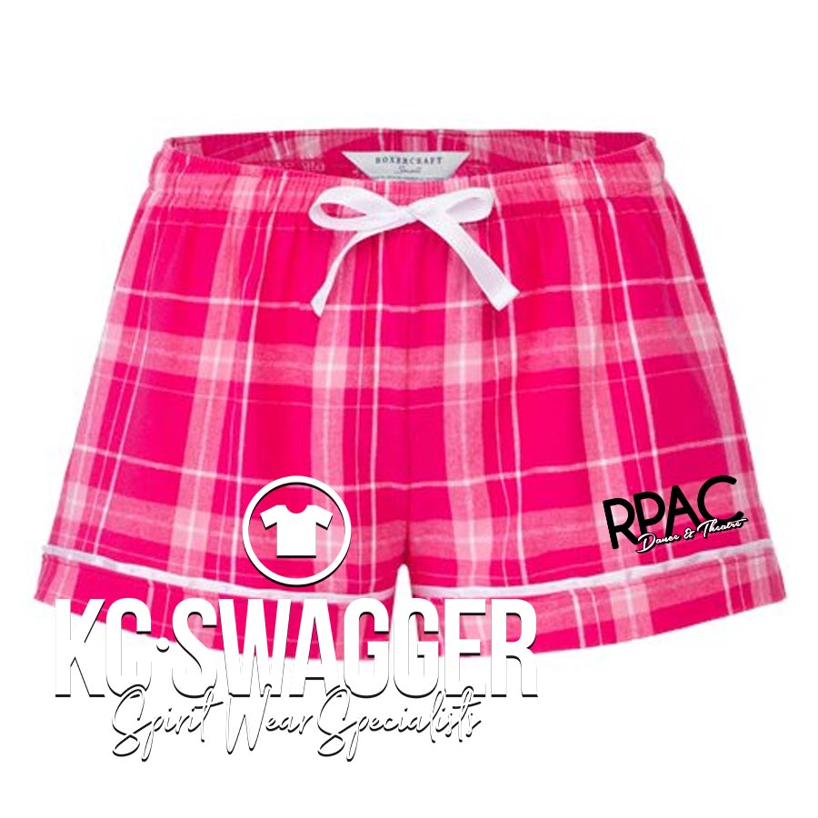 RPAC NATIONALS PINK PLAID BOXERCRAFT FLANNEL SHORTS (YOUTH ONLY)