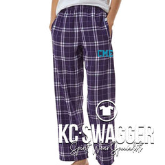 CME COUGARS PURPLE PLAID BOXERCRAFT FLANNEL PANTS