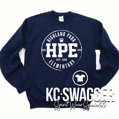 HPE HUSKIES NAVY GILDAN SWEATSHIRT