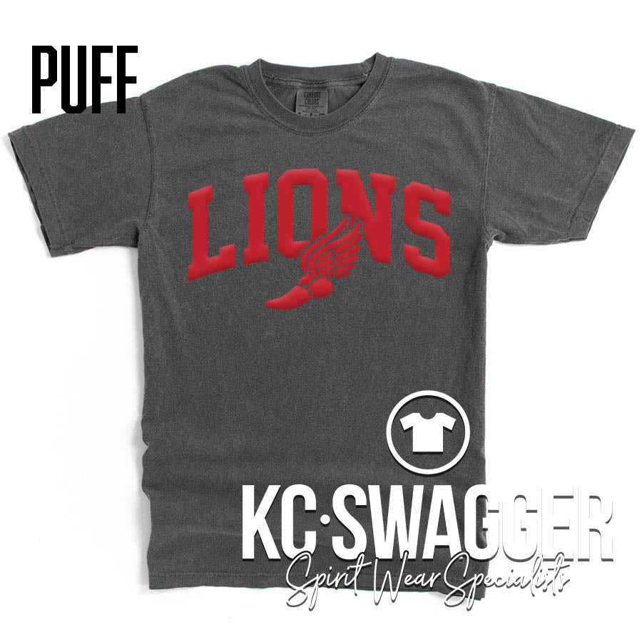 KC EAST LIONS PEPPER COMFORT COLORS TEE