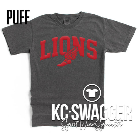 KC EAST LIONS PEPPER COMFORT COLORS TEE