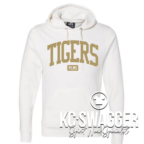 PLMS TIGERS TRIBLEND ANTIQUE WHITE HOODIE (adult only)