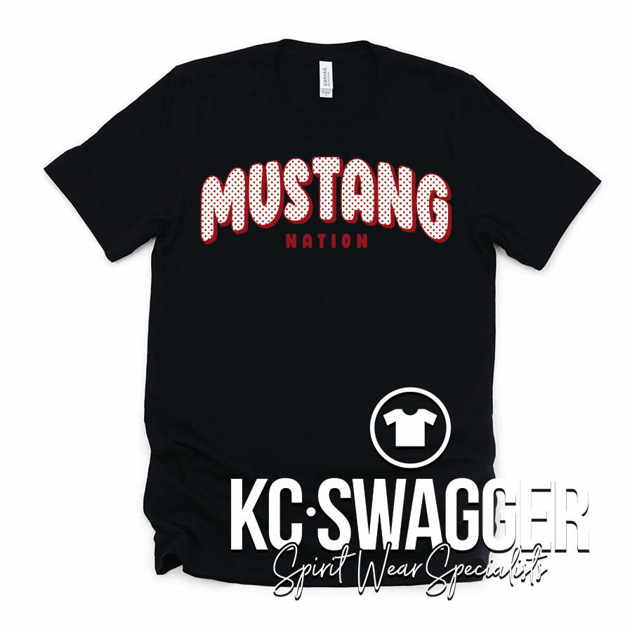 BCMS MUSTANGS BLACK BELLA CANVAS TEE