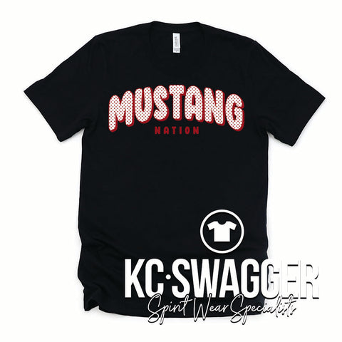 BCMS MUSTANGS BLACK BELLA CANVAS TEE
