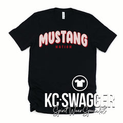 BCMS MUSTANGS BLACK BELLA CANVAS TEE