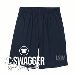 LSW CHEER NAVY MEN'S SPORT-TEK JERSEY KNIT SHORTS