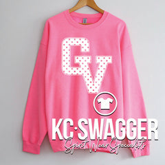 GVNMS EAGLES NEON PINK GILDAN SWEATSHIRT