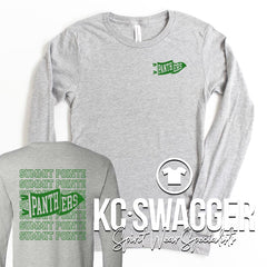 SPE PANTHERS ATHLETIC GRAY LONG SLEEVE BELLA CANVAS TEE