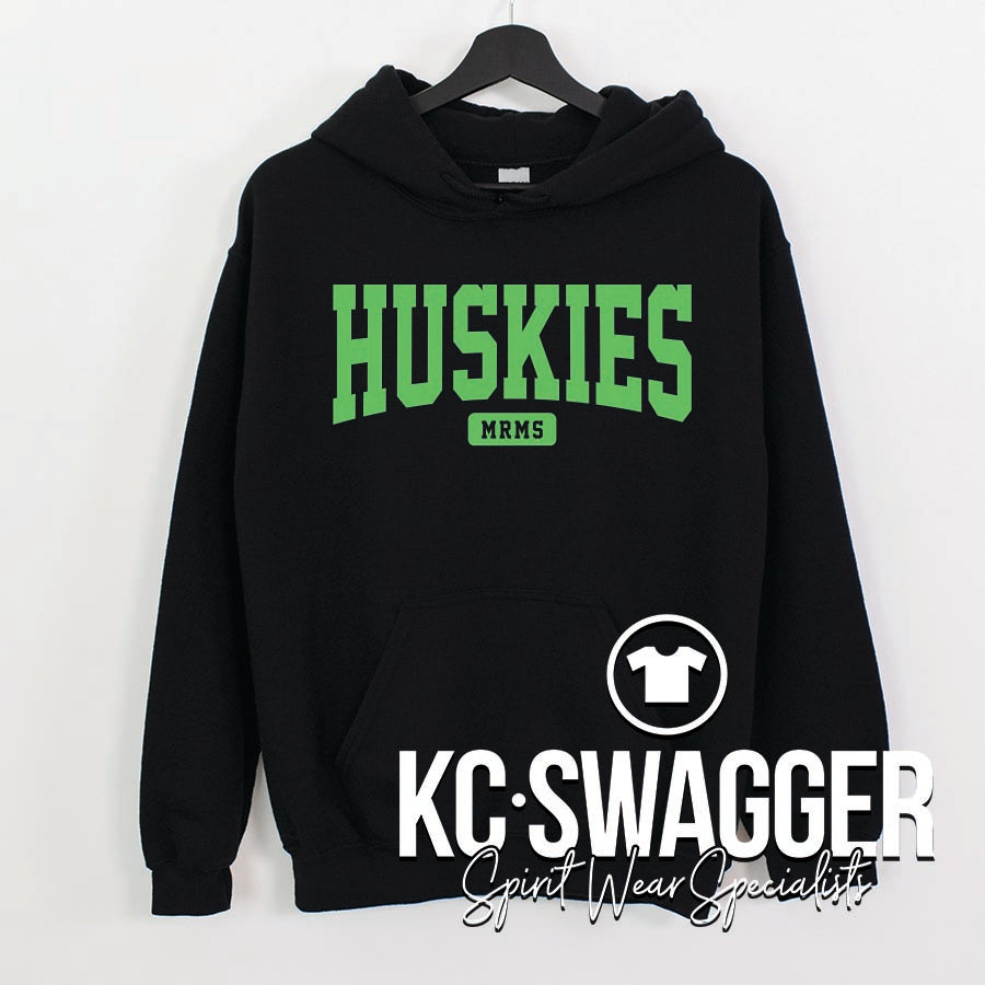 MRMS HUSKIES BLACK GILDAN HOODIE