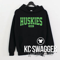 MRMS HUSKIES BLACK GILDAN HOODIE