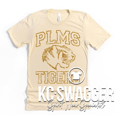 PLMS TIGERS SOFT CREAM BELLA CANVAS TEE