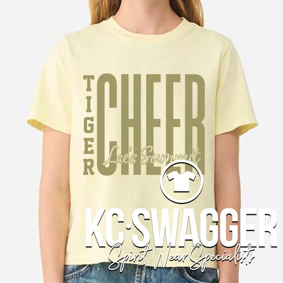 LSHS CHEER BUTTERMILK WOMEN'S GARMENT-DYED BELLA CANVAS TEE