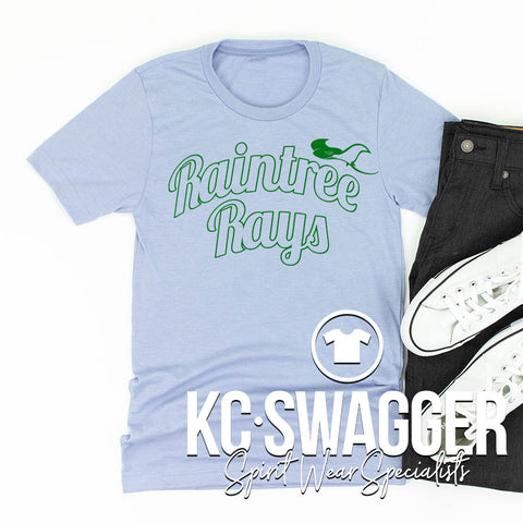 RAINTREE RAYS BABY BLUE TEE