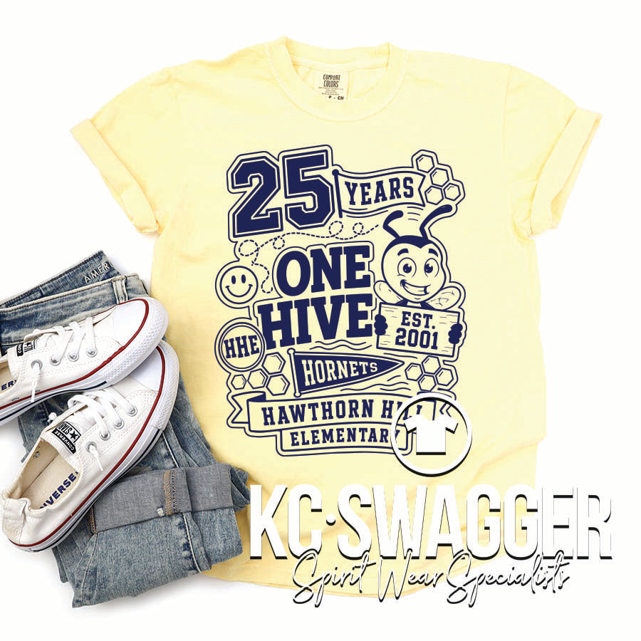 HHE HORNETS BUTTER COMFORT COLORS TEE