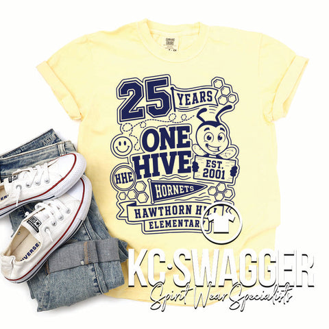 HHE HORNETS BUTTER COMFORT COLORS TEE