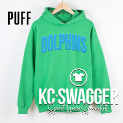DYE DOLPHINS IRISH GREEN GILDAN HOODIE