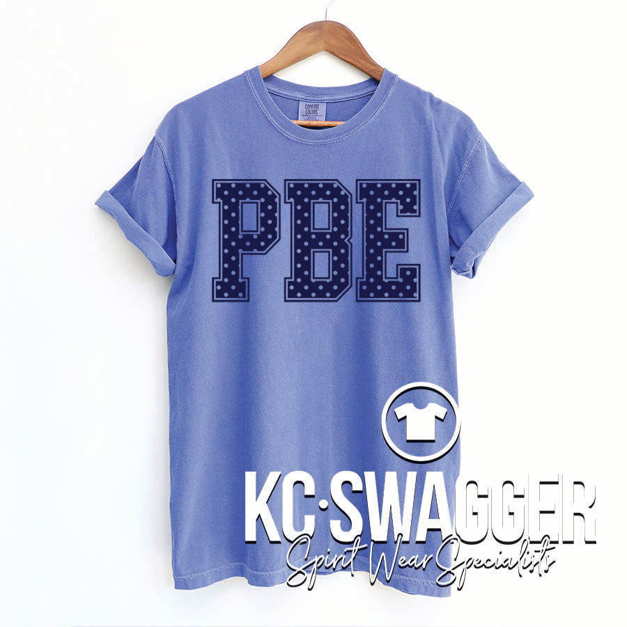 PBE MUSTANGS FLO BLUE COMFORT COLORS TEE