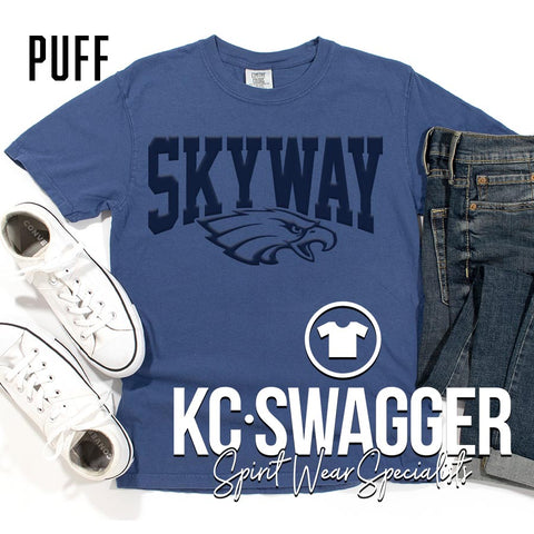 SKYWAY EAGLES CHINA BLUE COMFORT COLORS TEE