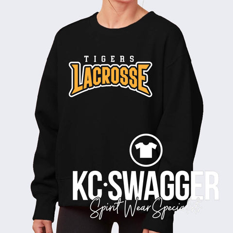 LSHS GIRLS LACROSSE BLACK ENZA LADIES BOXY CREWNECK SWEATSHIRT