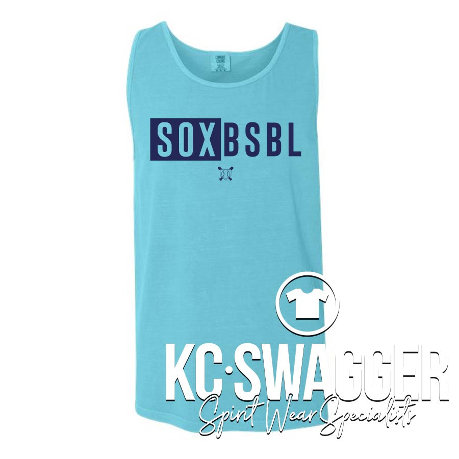 AQUASOX BASEBALL LAGOON COMFORT COLORS UNISEX TANK (ADULT ONLY)