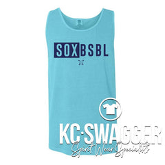 AQUASOX BASEBALL LAGOON COMFORT COLORS UNISEX TANK (ADULT ONLY)
