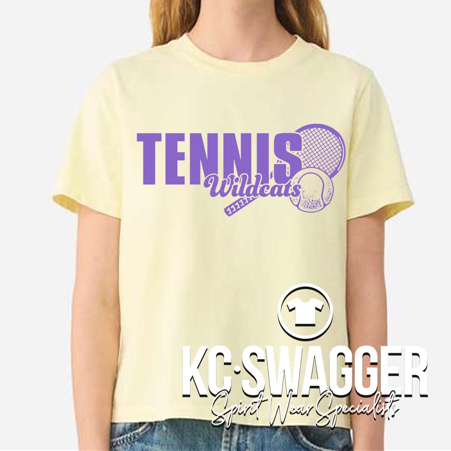 BSHS GIRLS TENNIS BUTTERMILK GARMENT DYED BELLA CANVAS TEE