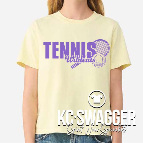 BSHS GIRLS TENNIS BUTTERMILK GARMENT DYED BELLA CANVAS TEE