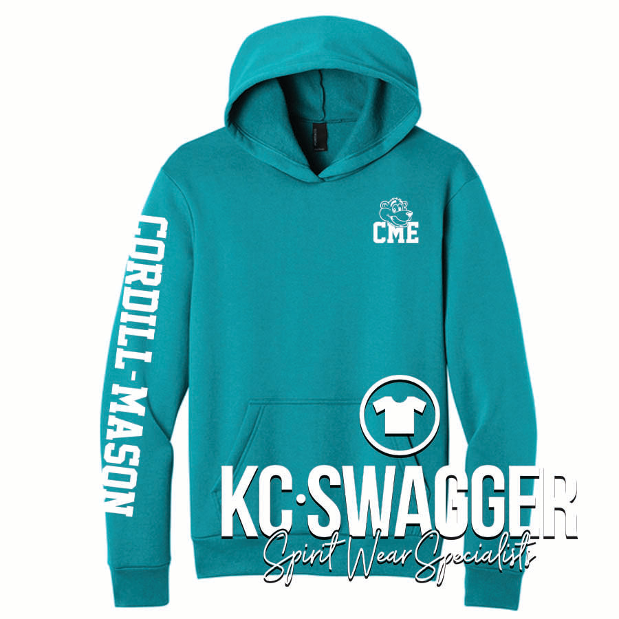 CME COUGARS BRIGHT AQUA PORT AND CO EASY FLEECE HOODIE