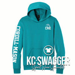 CME COUGARS BRIGHT AQUA PORT AND CO EASY FLEECE HOODIE