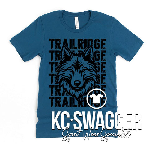 TRE TIMBERWOLVES DEEP TEAL BELLA CANVAS TEE