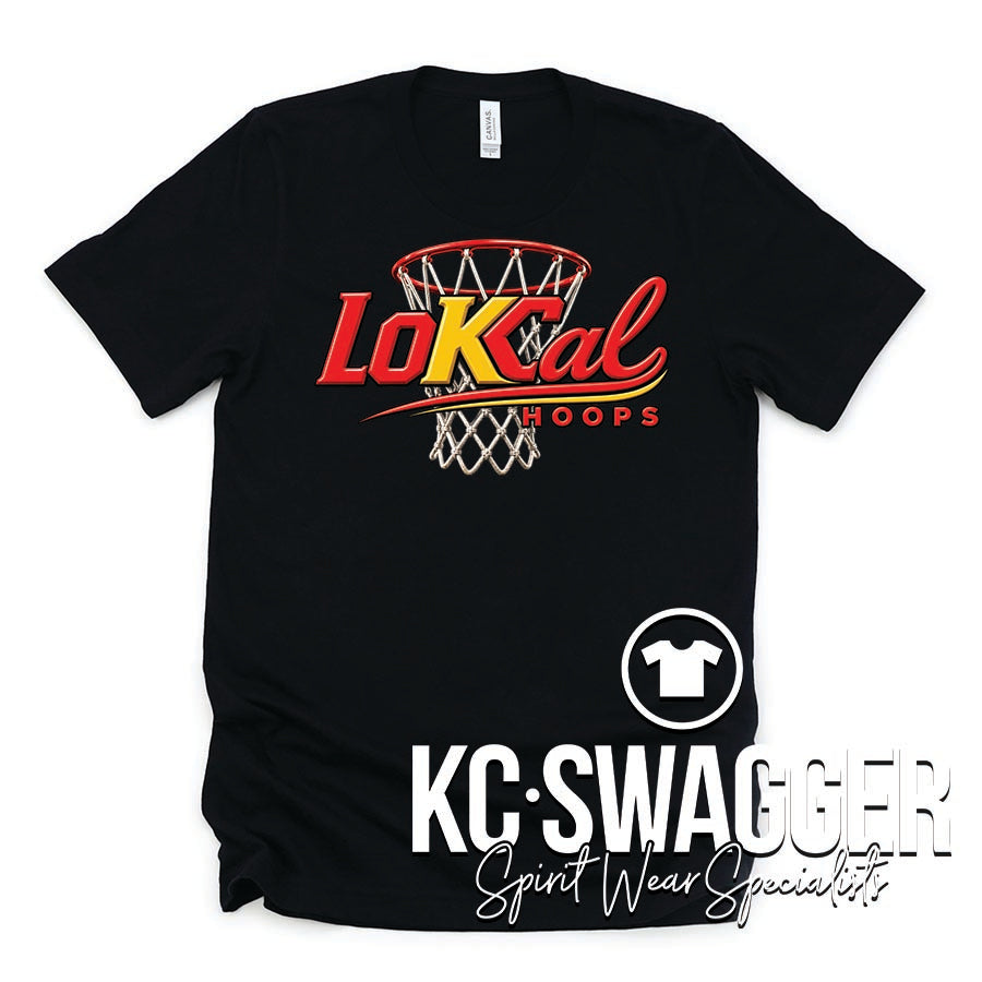 LOKCAL HOOPS BLACK BELLA CANVAS TEE
