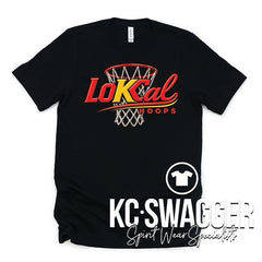LOKCAL HOOPS BLACK BELLA CANVAS TEE