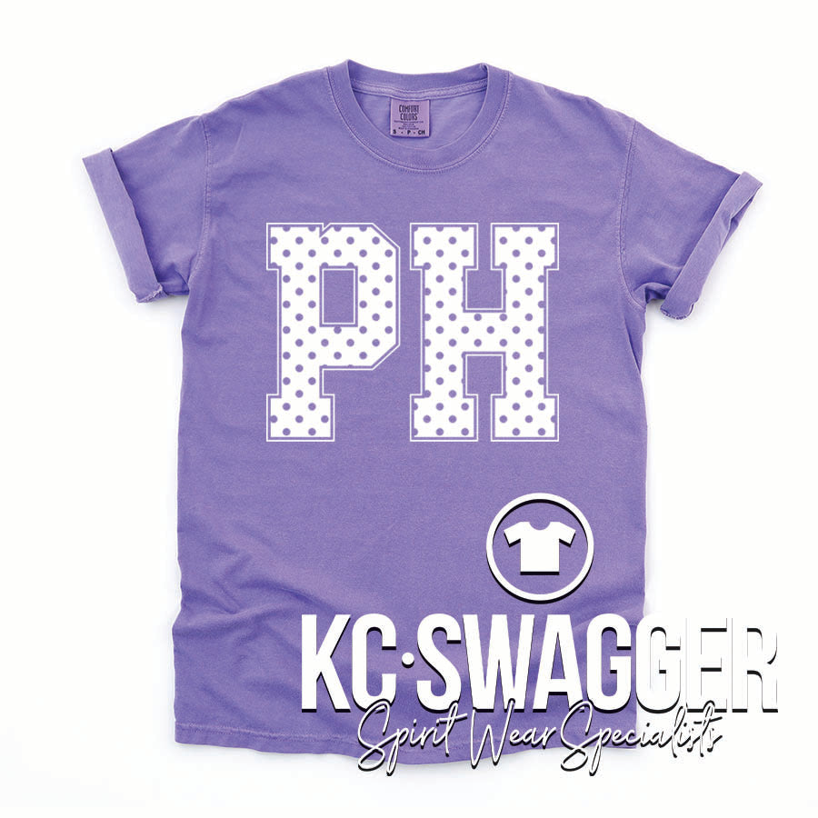 PH ROOSTERS VIOLET COMFORT COLORS TEE