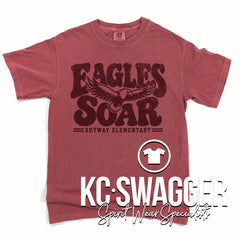 SKYWAY EAGLES CRIMSON COMFORT COLORS TEE
