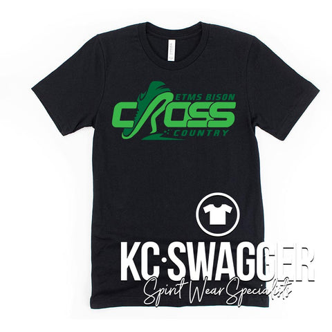 ETMS XC BLACK BELLA CANVAS TEE