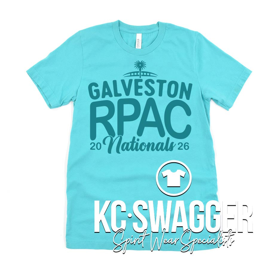 RPAC NATIONALS TEAL BELLA CANVAS TEE
